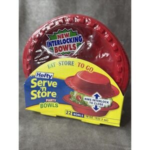 Hefty Serve N Store Party Bowls 22 Count 18 Oz. Each 2004